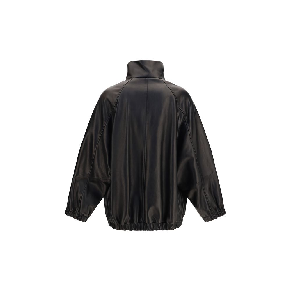 Brunello Cucinelli Black Aries Aries Leather Jacket
