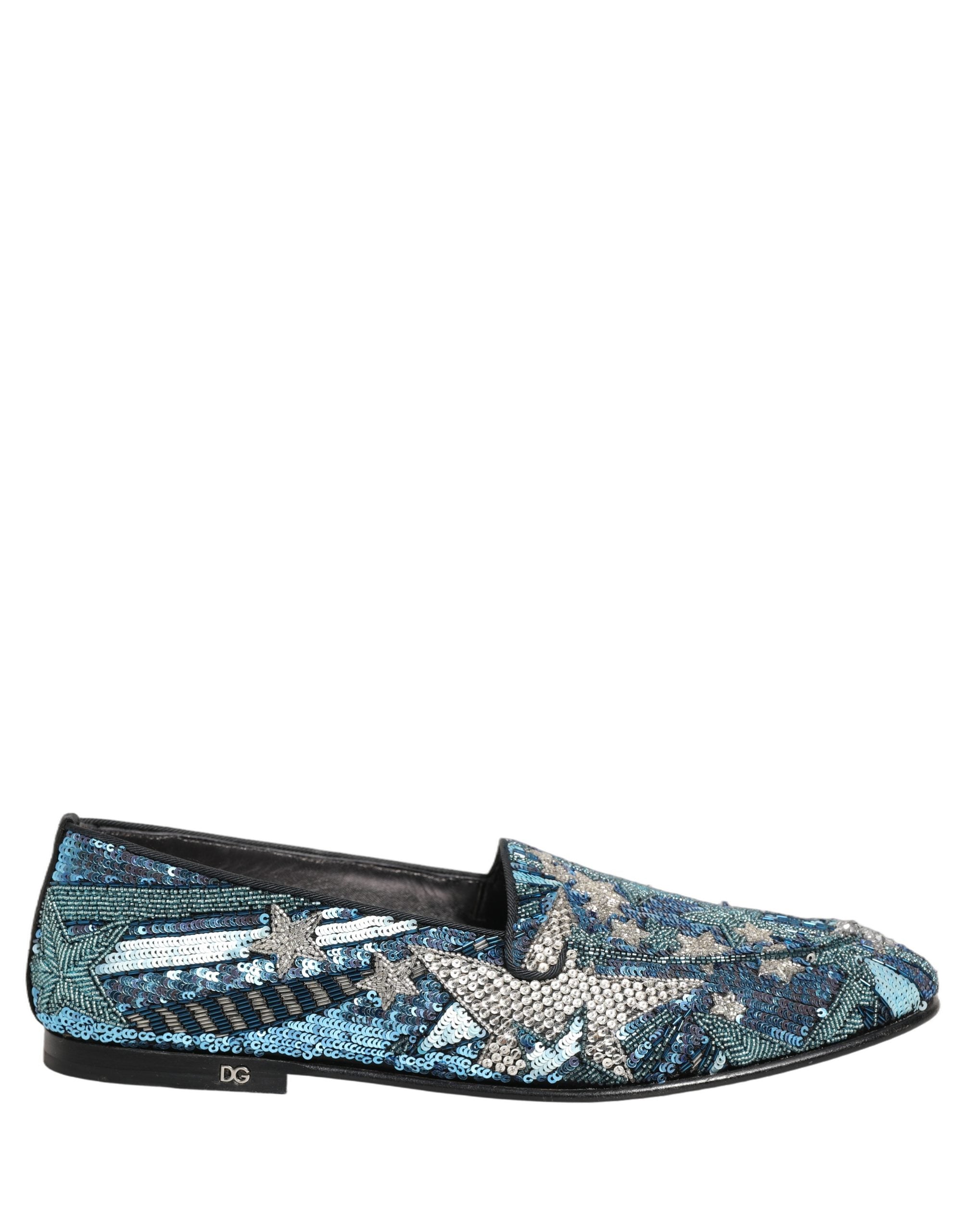 Pre-Owned Dolce & Gabbana Multicolor Embroidered Sequin Loafers Shoes