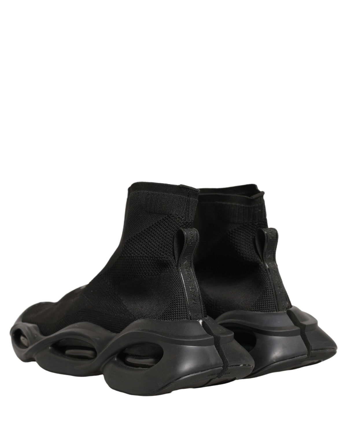 New Dolce & Gabbana Black Slip On Wave Socks Men Sneakers Shoes