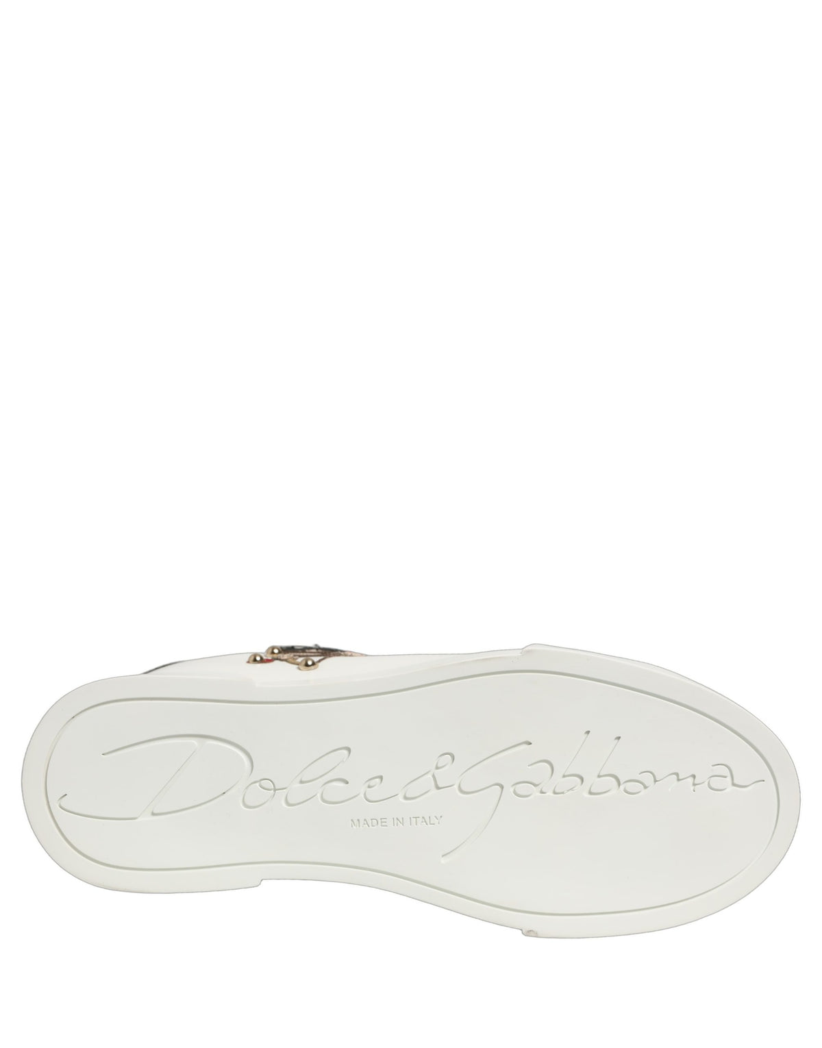 New Dolce & Gabbana White Patch Calfskin Nappa Portofino Sneakers Shoes