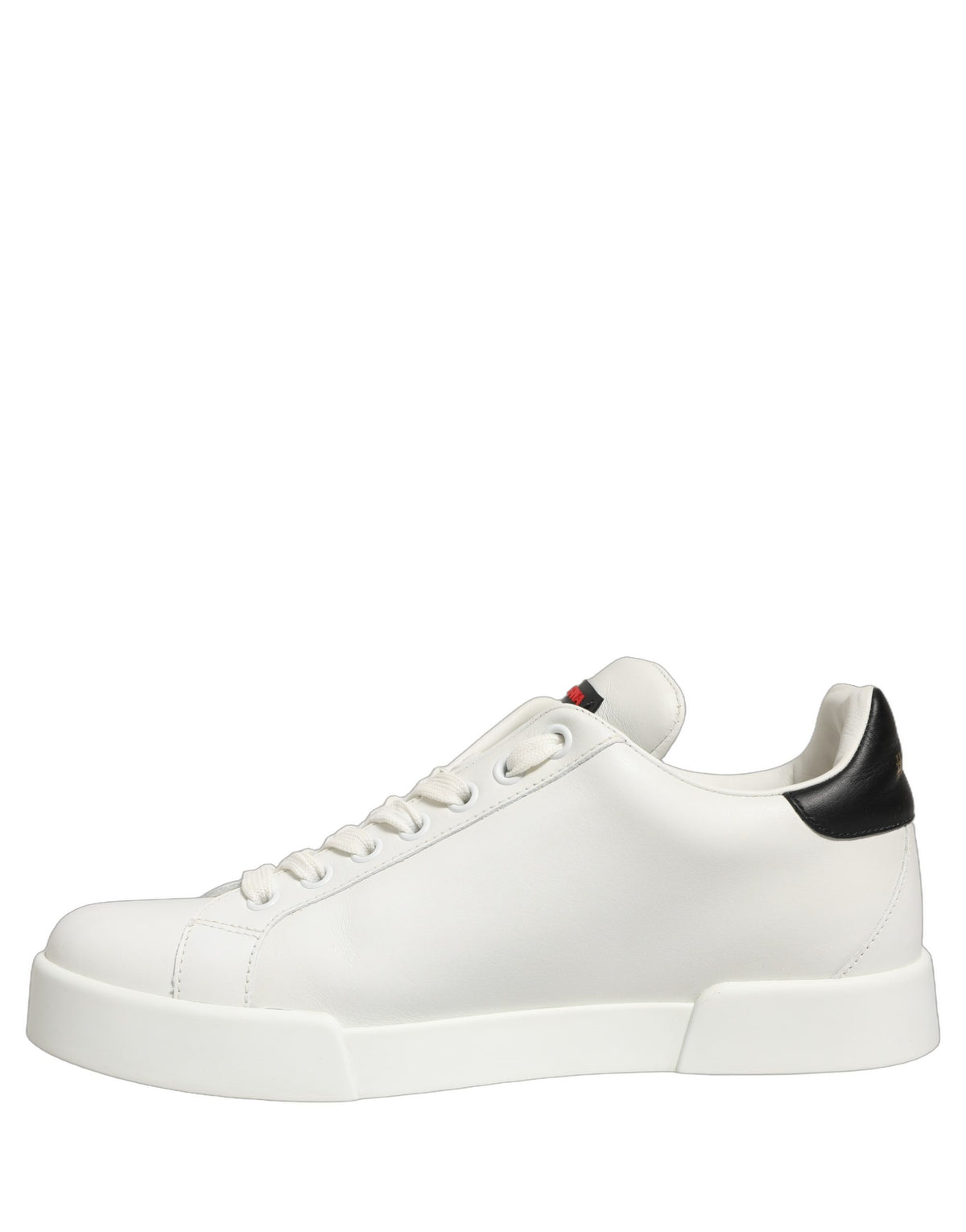 New Dolce & Gabbana White Patch Calfskin Nappa Portofino Sneakers Shoes