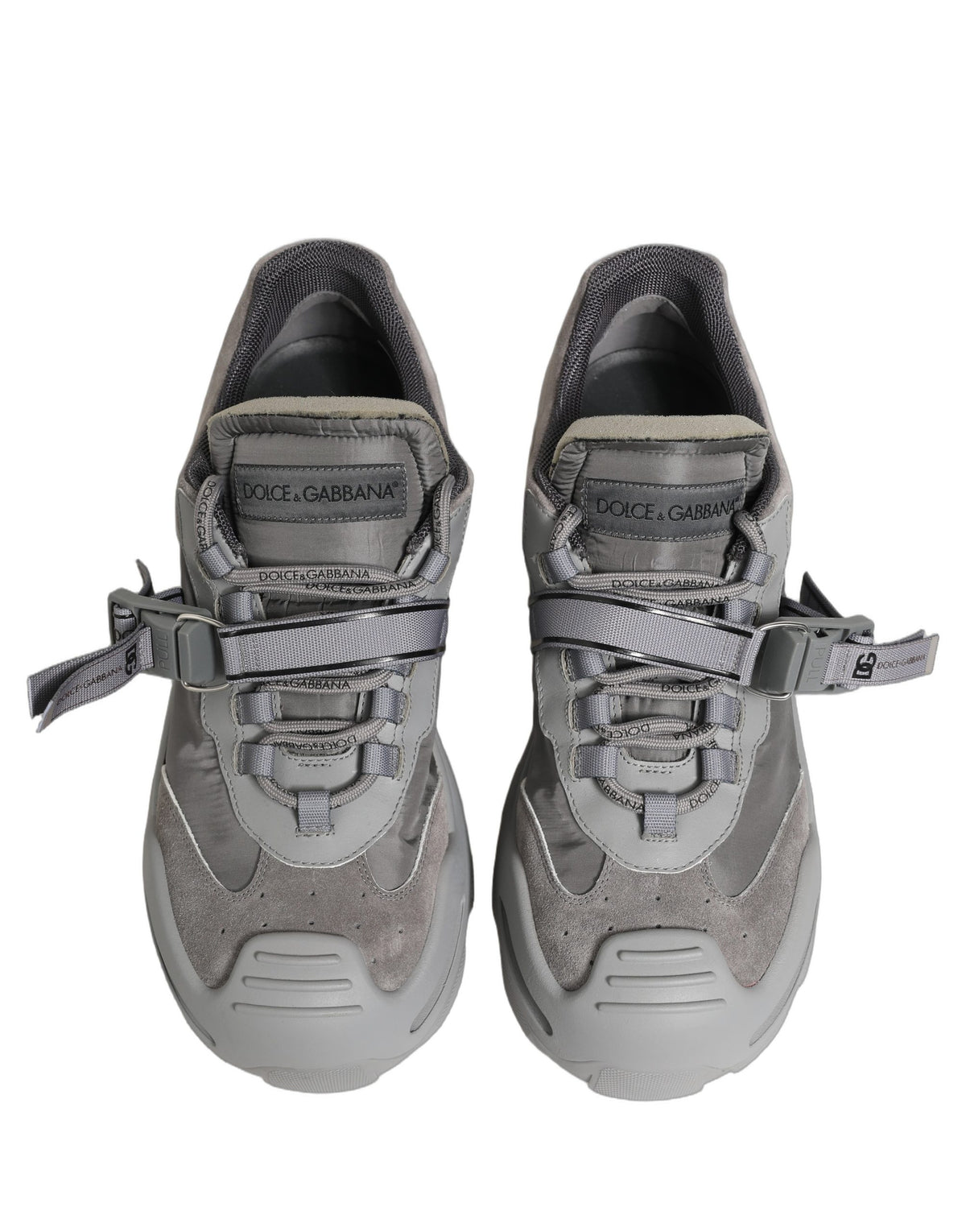 New Dolce & Gabbana Gray Airmaster Panelled Low Top Men Sneakers Shoes