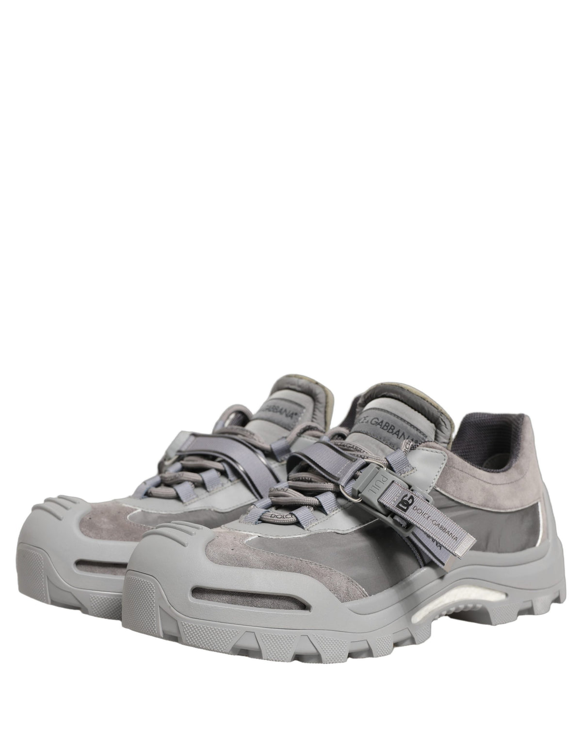 New Dolce & Gabbana Gray Airmaster Panelled Low Top Men Sneakers Shoes