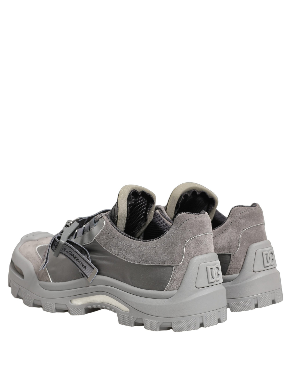 New Dolce & Gabbana Gray Airmaster Panelled Low Top Men Sneakers Shoes