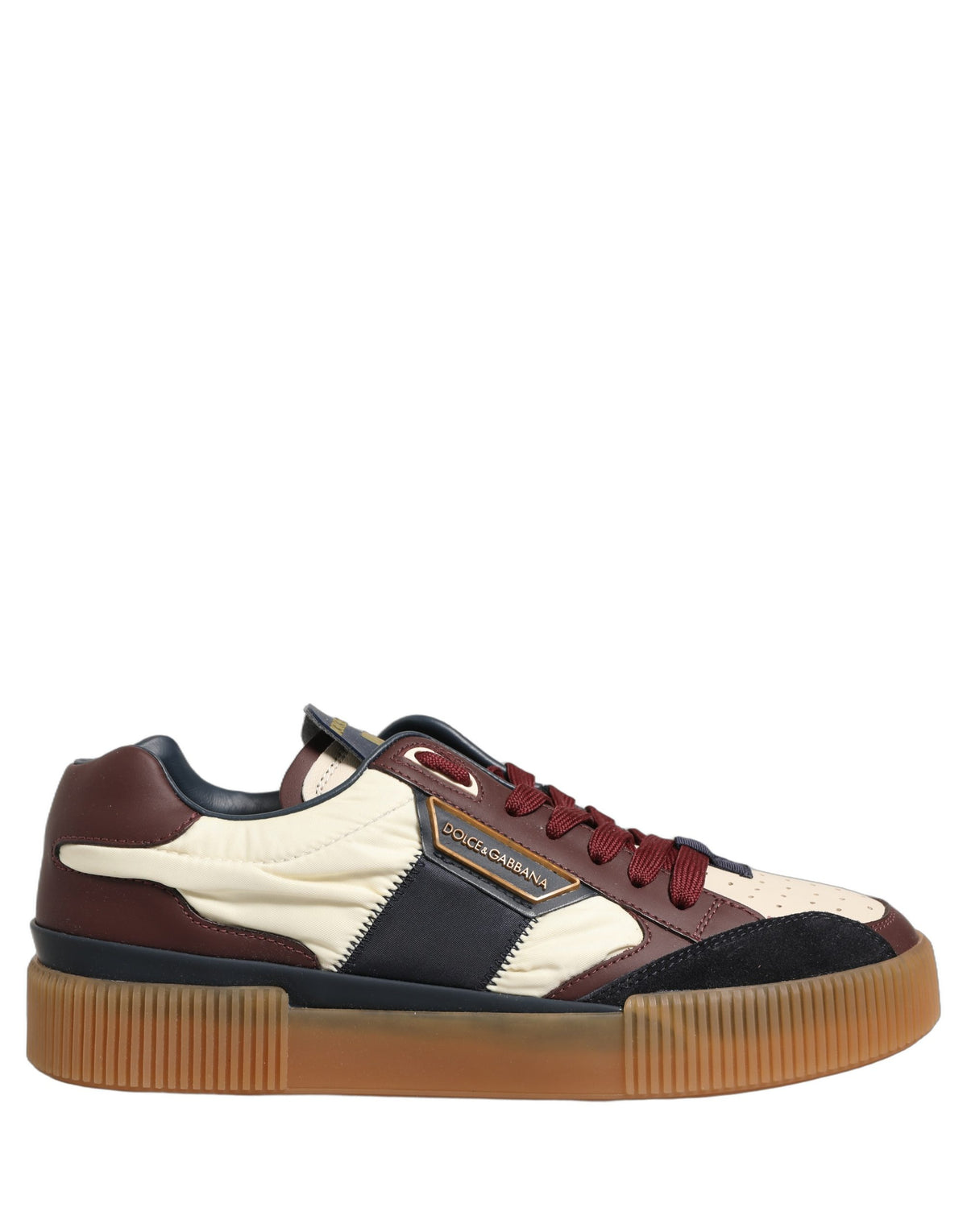 New Dolce & Gabbana Multicolor Leather MIAMI Low Top Men Sneakers Shoes