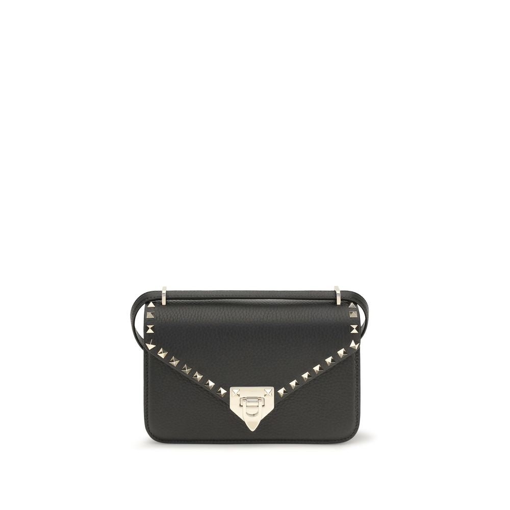 Valentino Garavani Black Leather Shoulder Bag