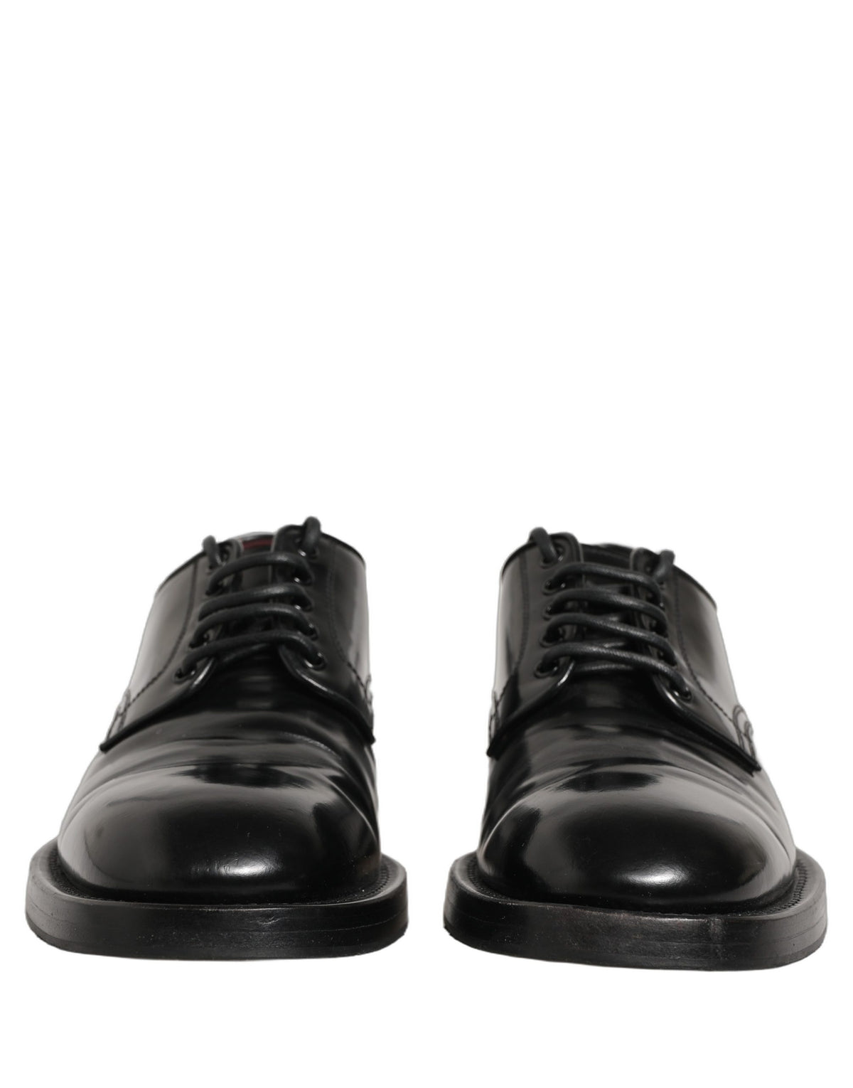 Dolce & Gabbana Black Leather Lace Up Derby Dress Men Shoes