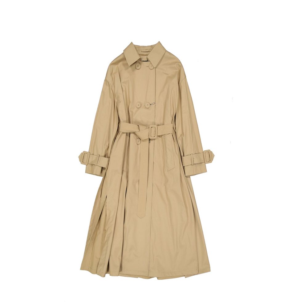 Herno Beige Belted Double-Breasted Trench Coat