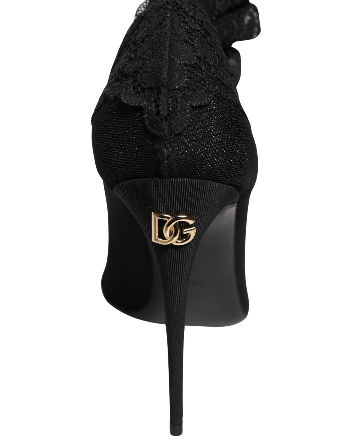 New Dolce & Gabbana Black Over The Knee Sock Pumps Boots Shoes