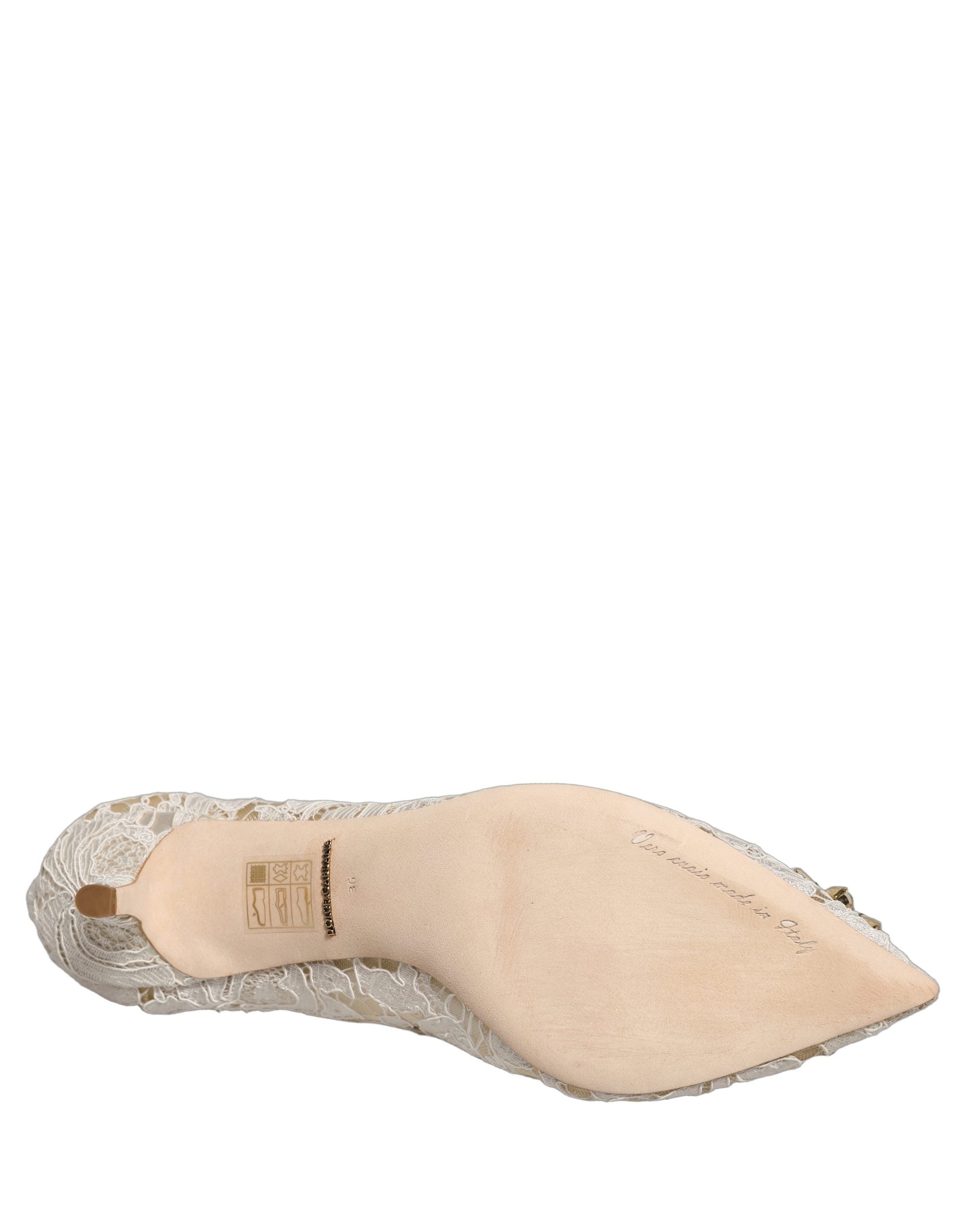 Dolce & Gabbana White Taormina Lace Crystal Pumps Shoes