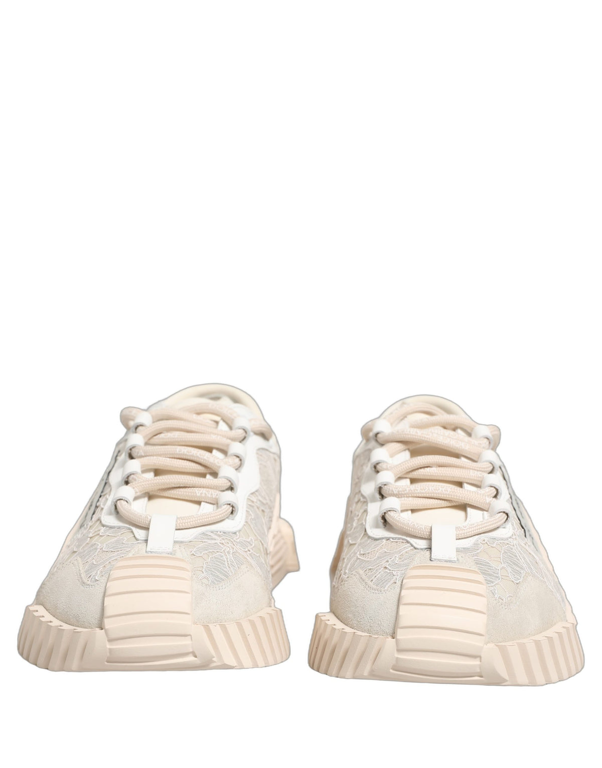 New Dolce & Gabbana White Lace NS1 Low Top Sneaker Sports Shoes