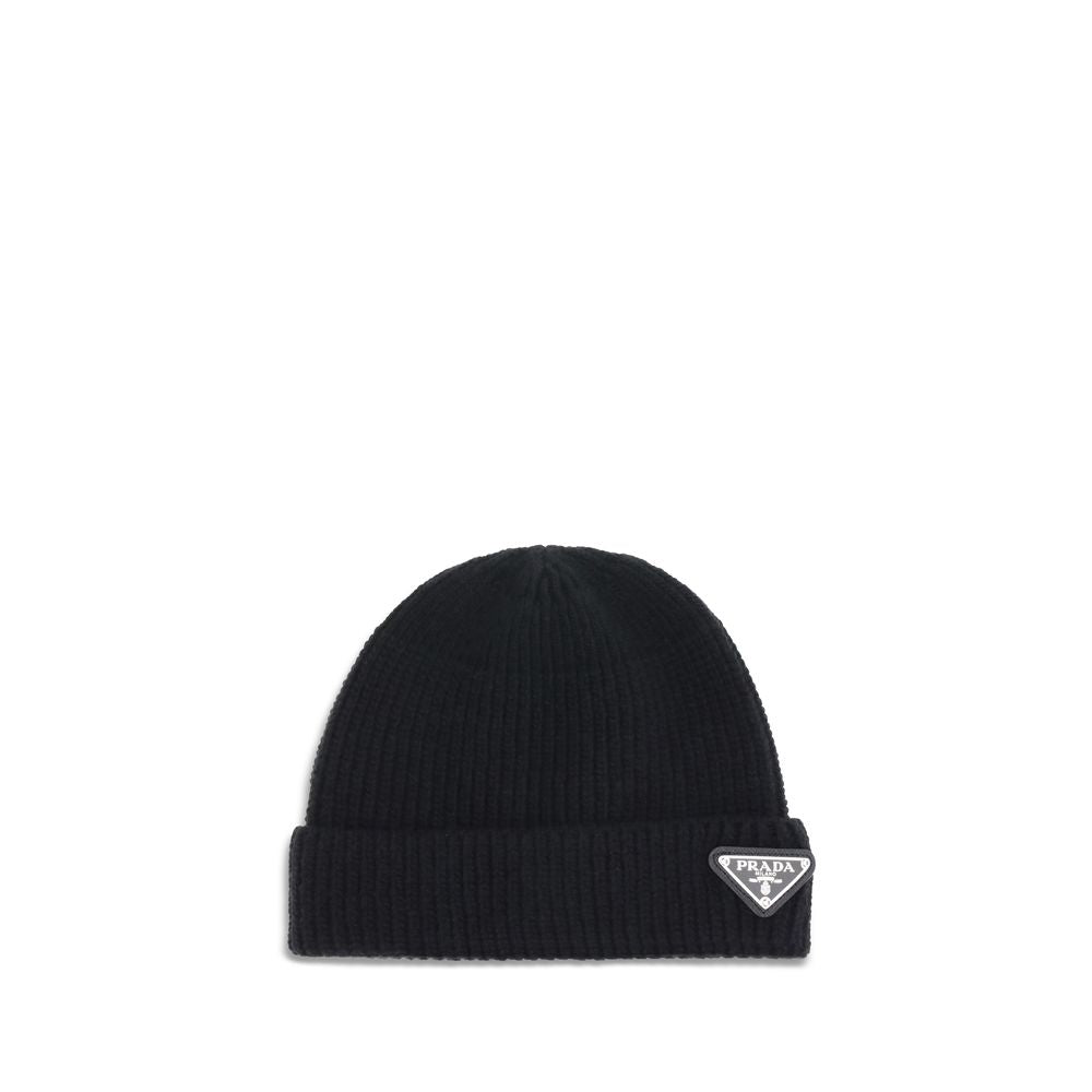 Prada Black Wool Oves Aries Beanie