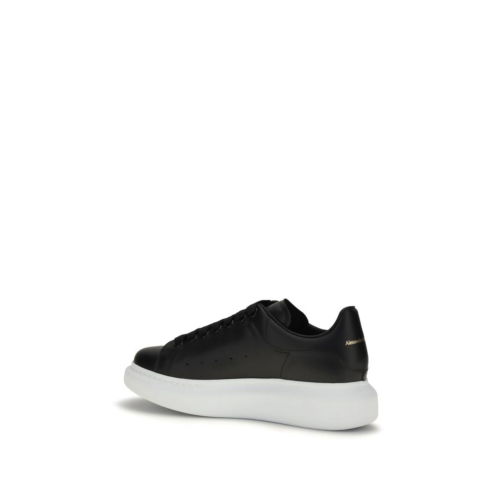 Alexander McQueen Black Leather Platform Sneakers