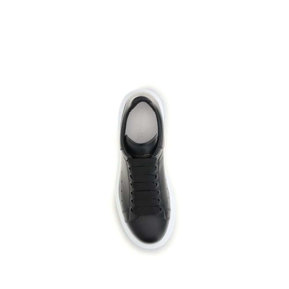 Alexander McQueen Black Leather Platform Sneakers