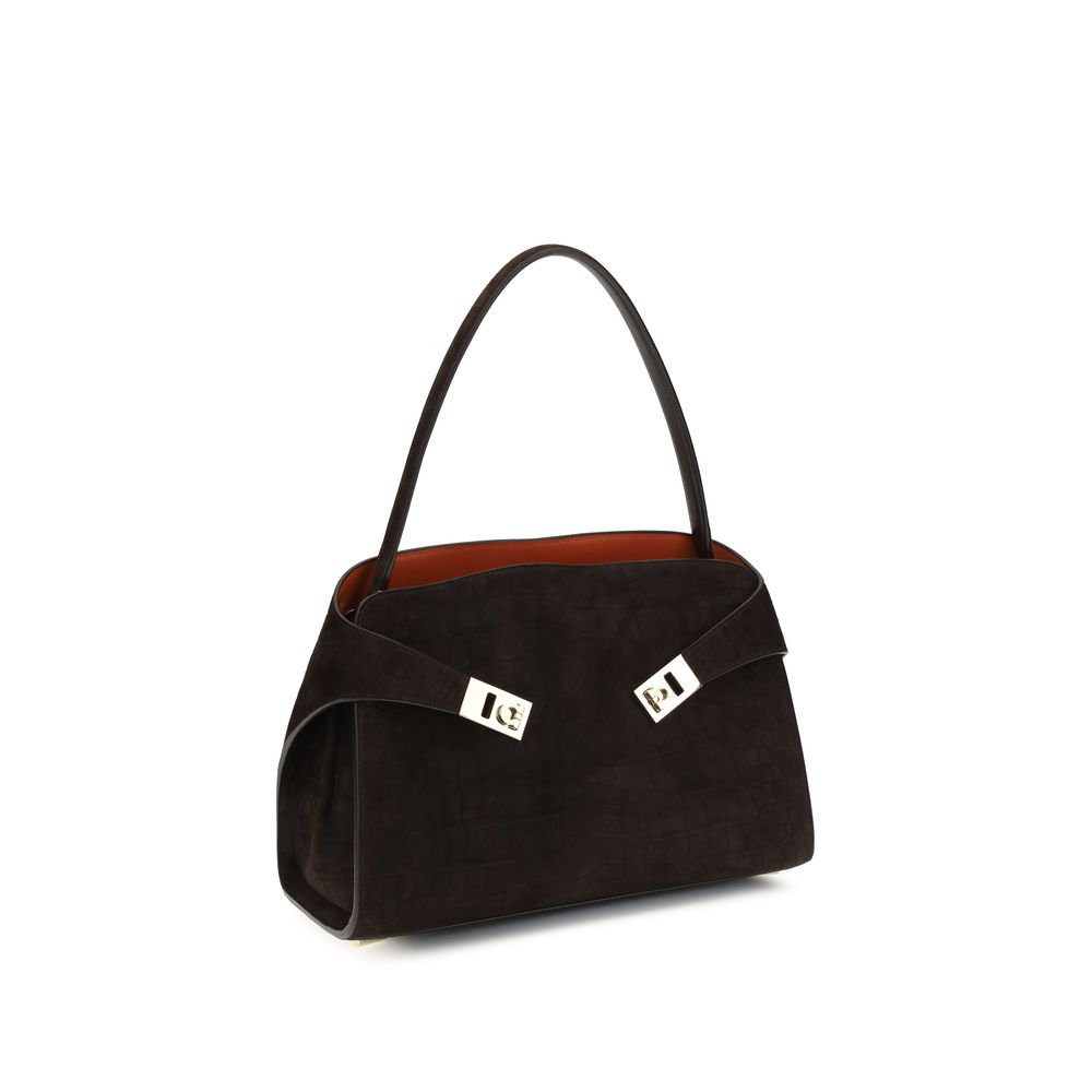 Ferragamo Brown Leather Shoulder Bag