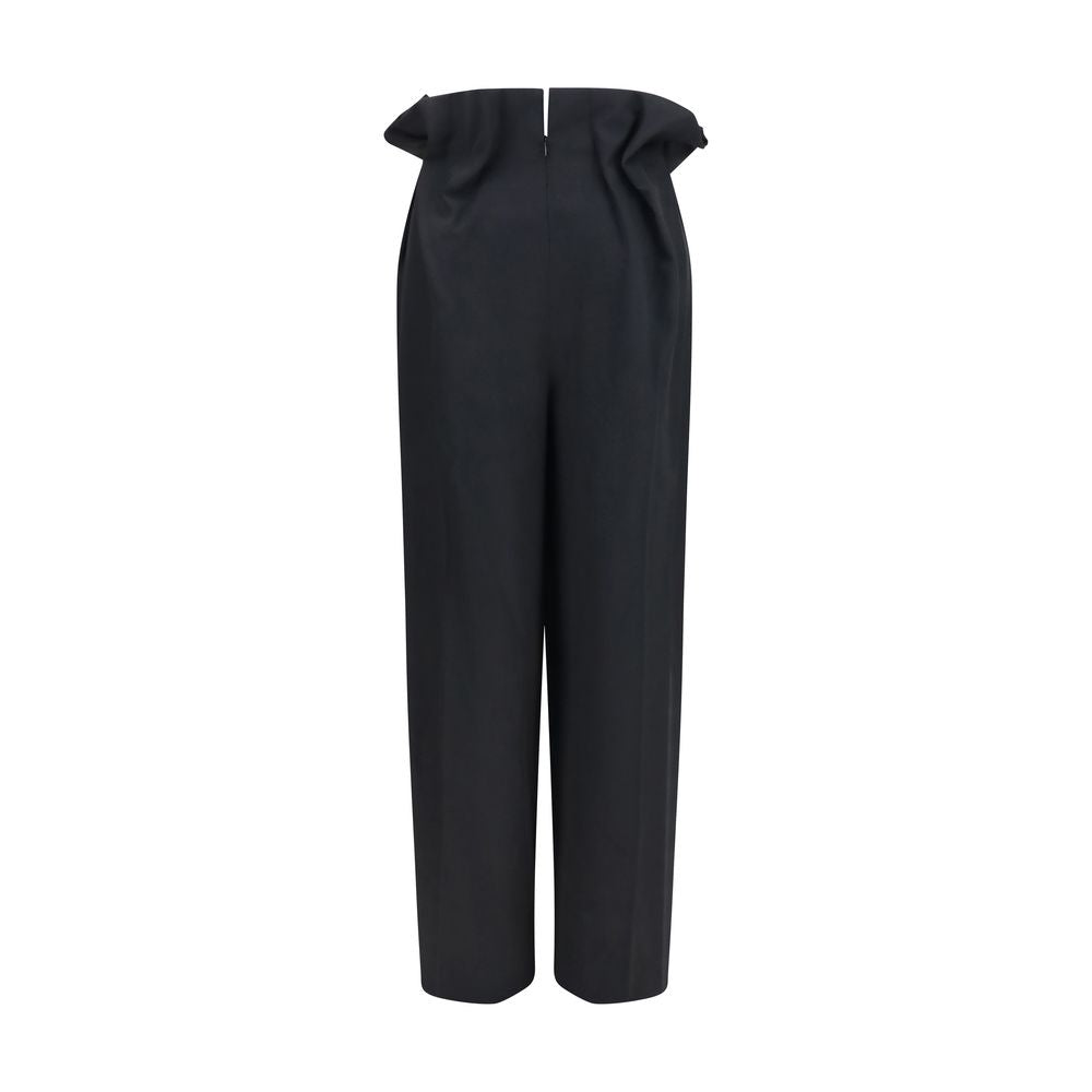 Khaite Black Wool Casual Pants