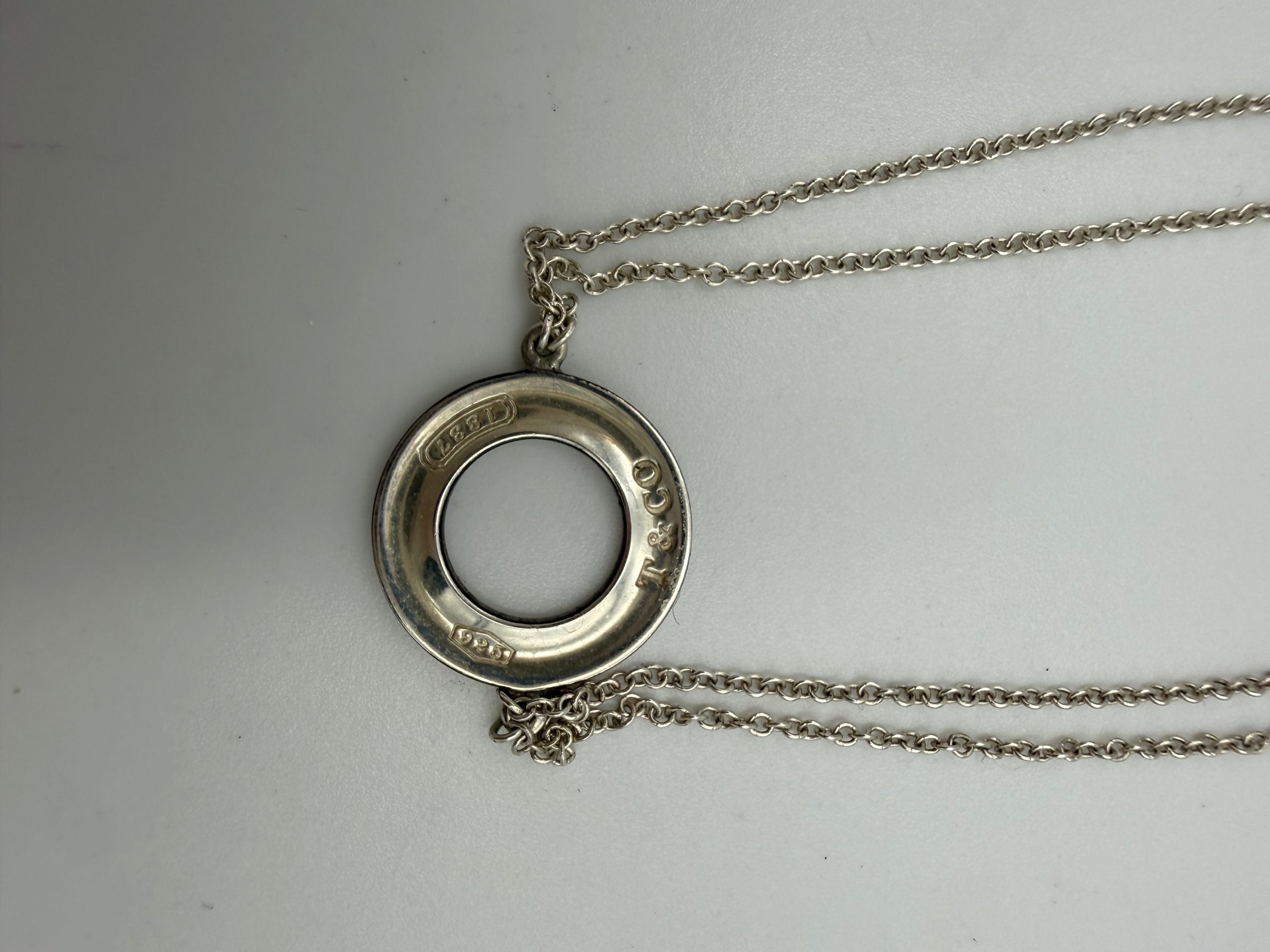 Pre-Owned Tiffany & Co. TIFFANY & CO. Silver Bracelet with Double Chain Gray Women's AB (Very Good — between Lightly Used and Used)