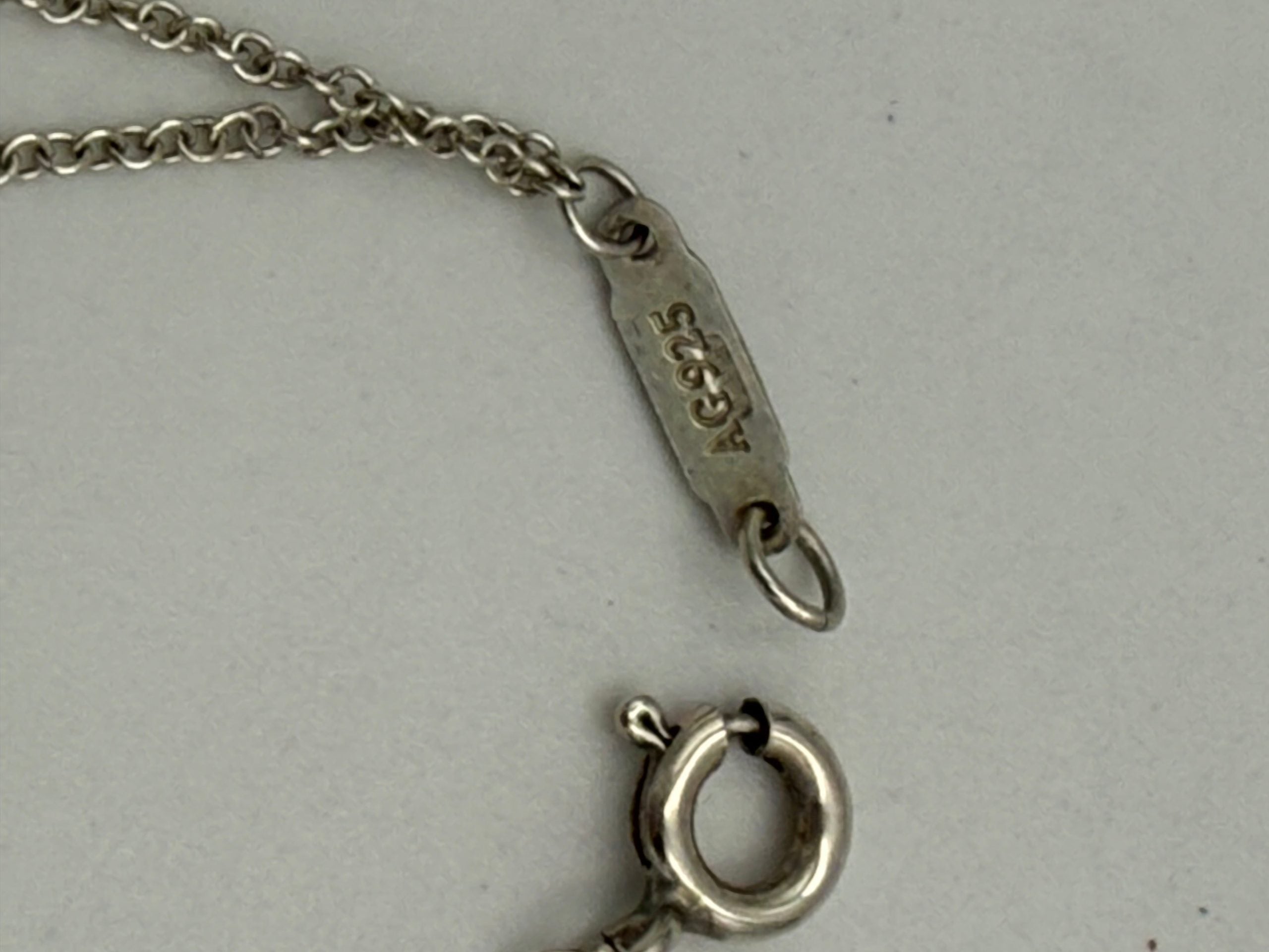 Pre-Owned Tiffany & Co. TIFFANY & CO. Silver Bracelet with Double Chain Gray Women's AB (Very Good — between Lightly Used and Used)
