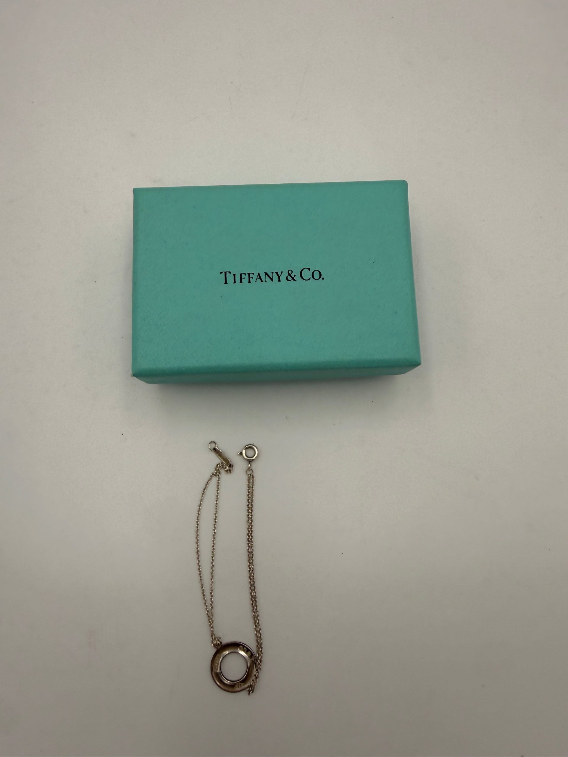 Pre-Owned Tiffany & Co. TIFFANY & CO. Silver Bracelet with Double Chain Gray Women's AB (Very Good — between Lightly Used and Used)