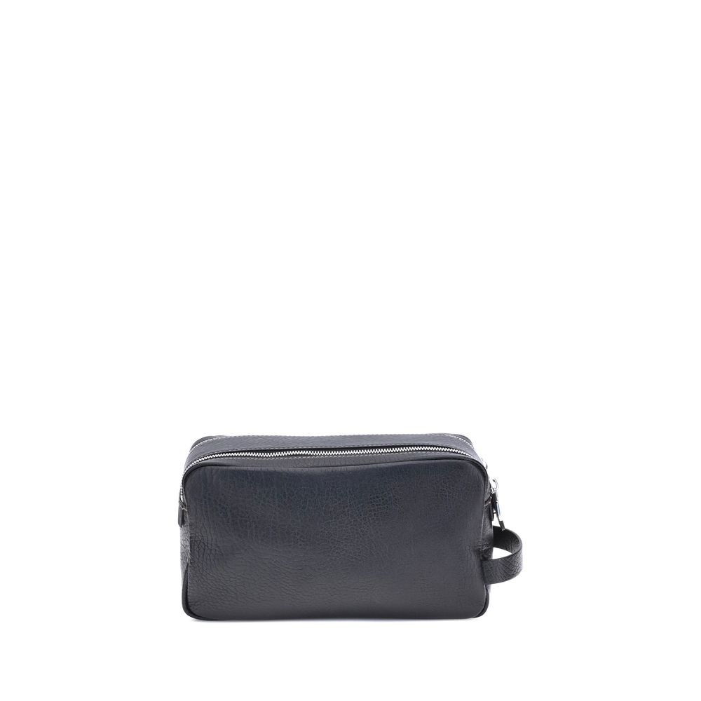Brunello Cucinelli Black Leather Airpod Holder