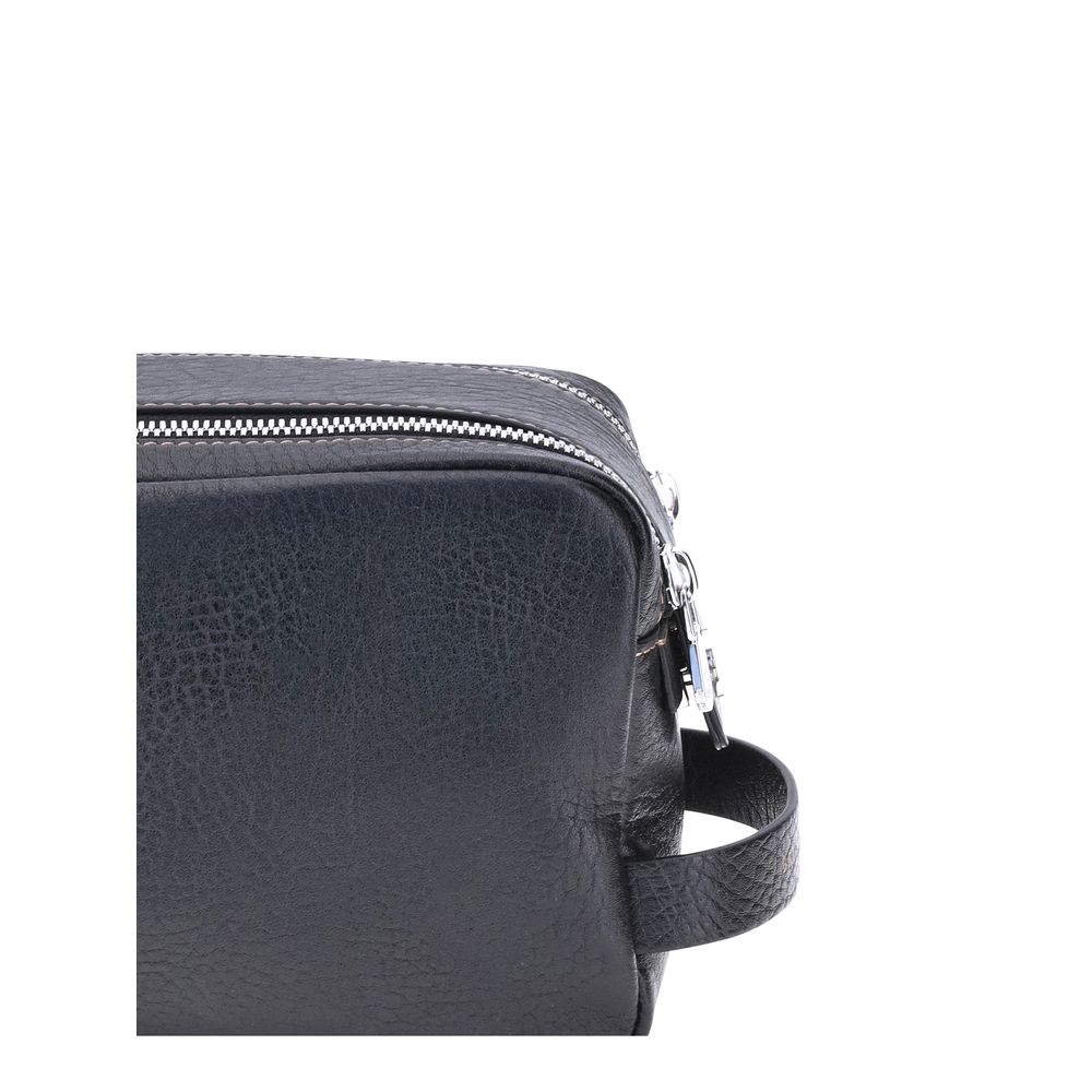 Brunello Cucinelli Black Leather Airpod Holder