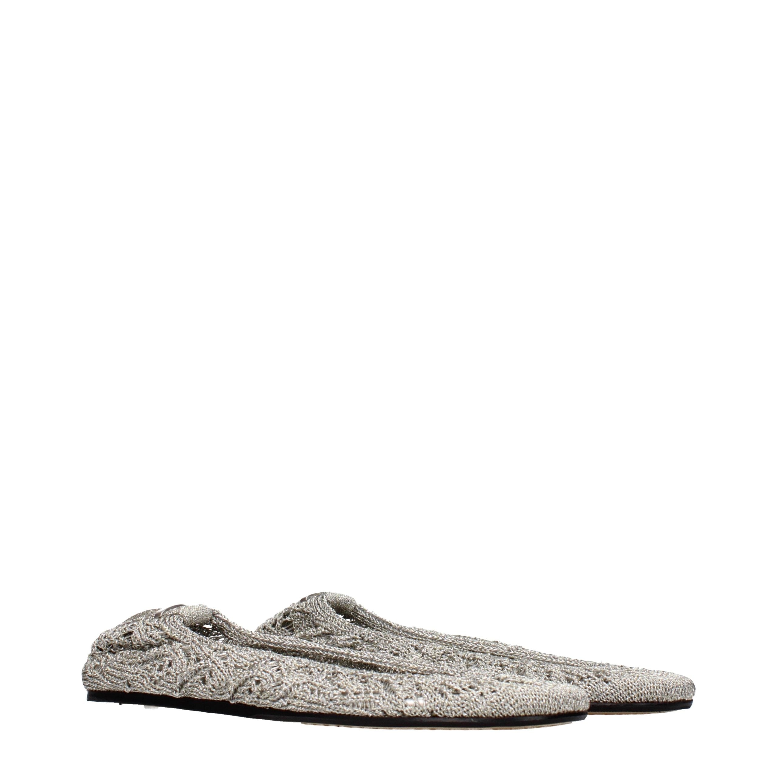 Isabel Marant Gray Fabric Ballet Flats