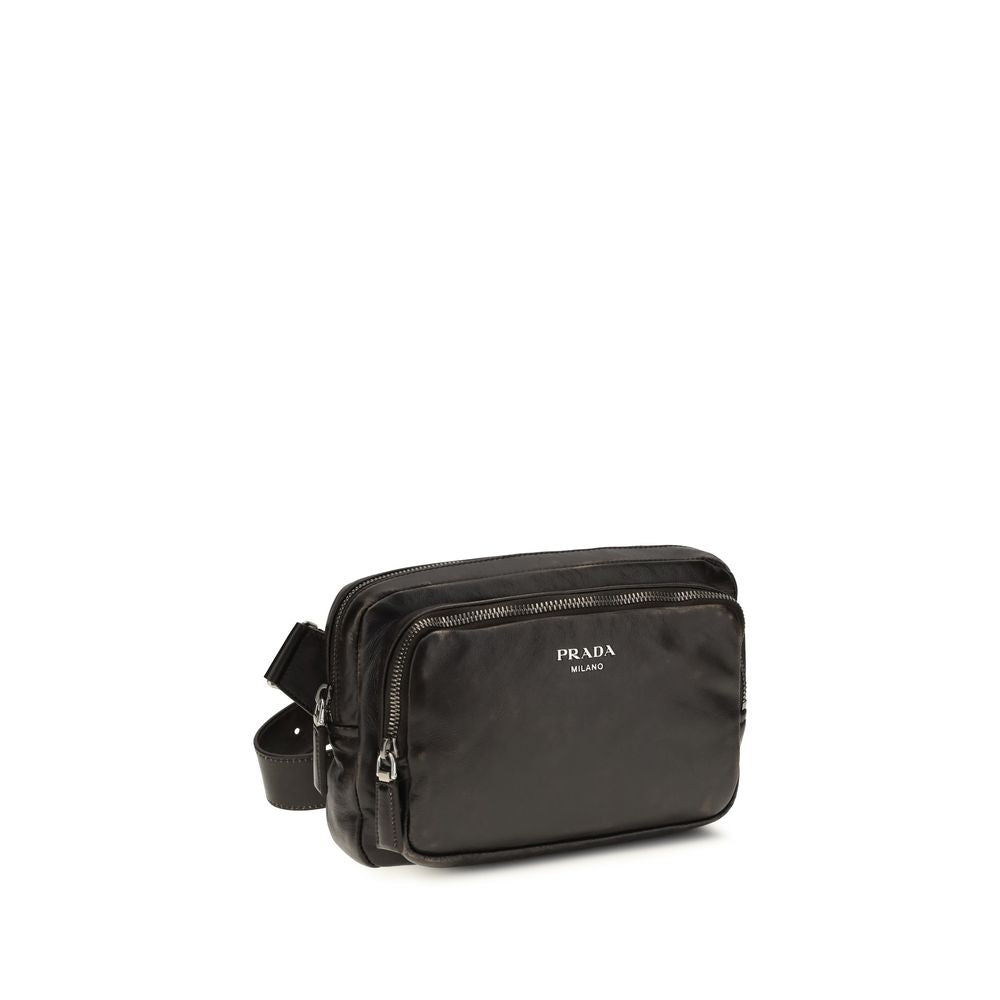 Prada Brown Leather Shoulder Bag