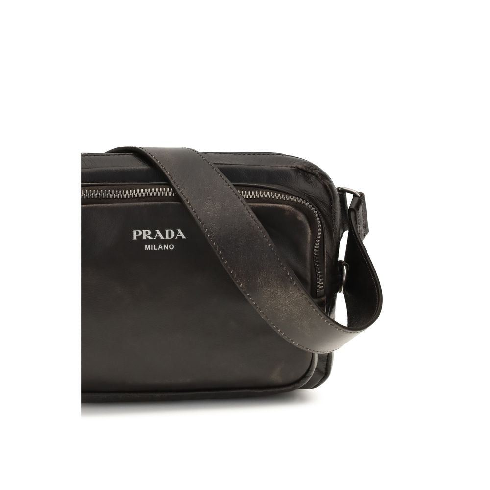 Prada Brown Leather Shoulder Bag