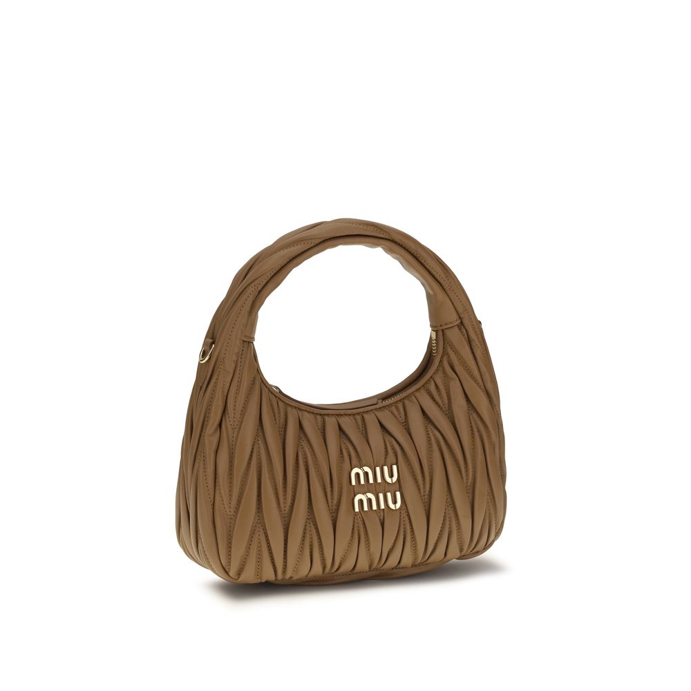 Miu Miu Beige Calf Leather Bos Taurus Handbag