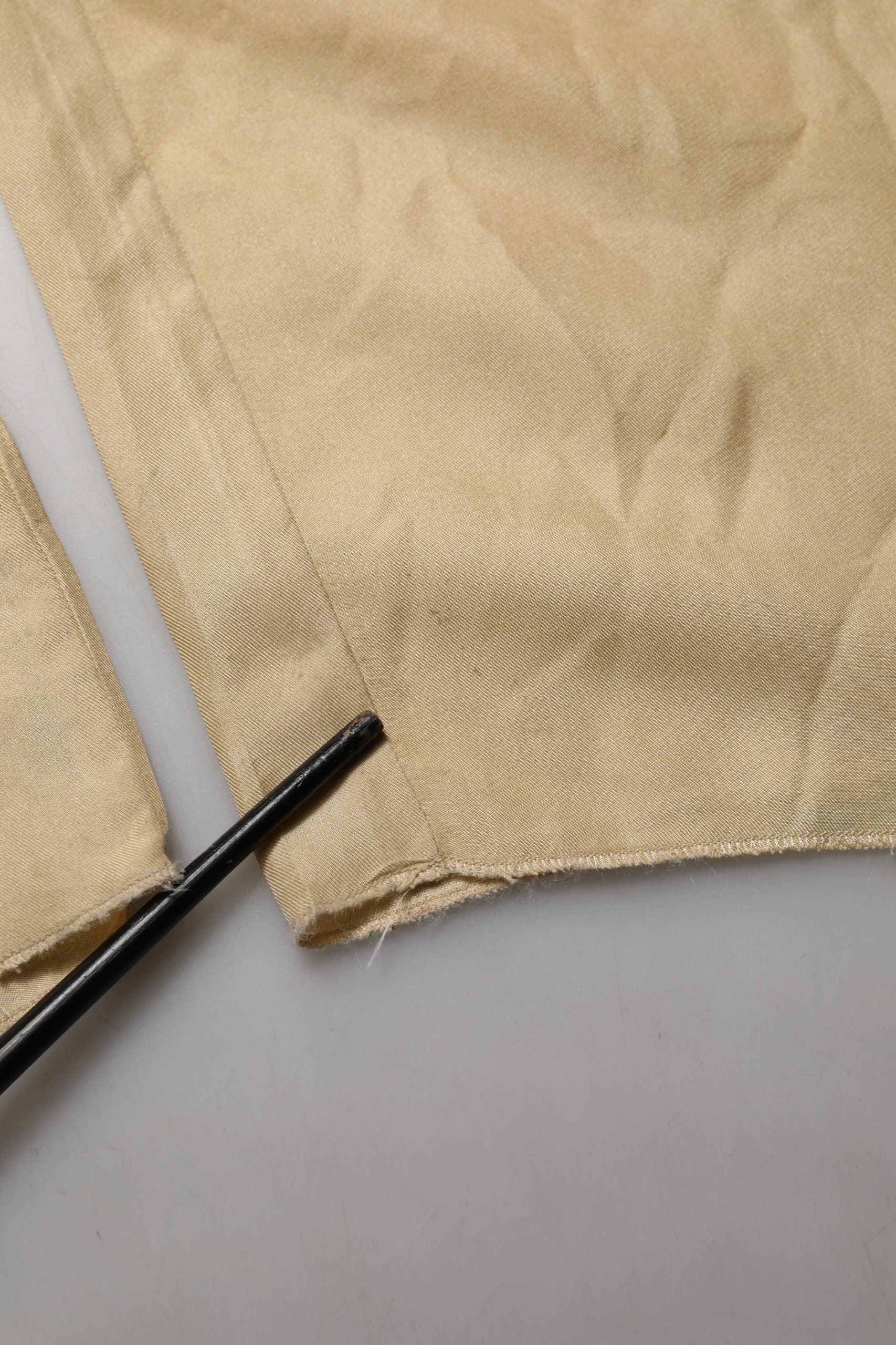 Dolce & Gabbana Yellow Straight Silk Mid Waist Chino Trouser Pants