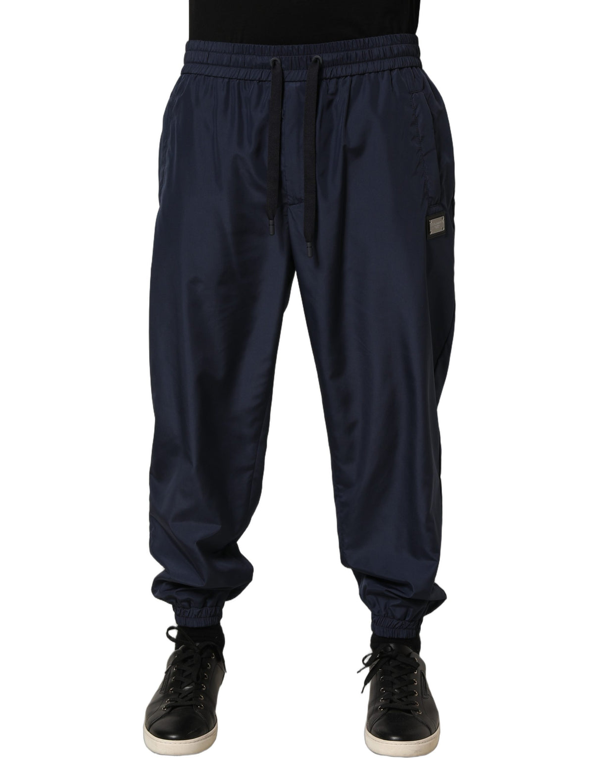 Dolce & Gabbana Dark Blue Polyester Jogger Sweatpants Pants