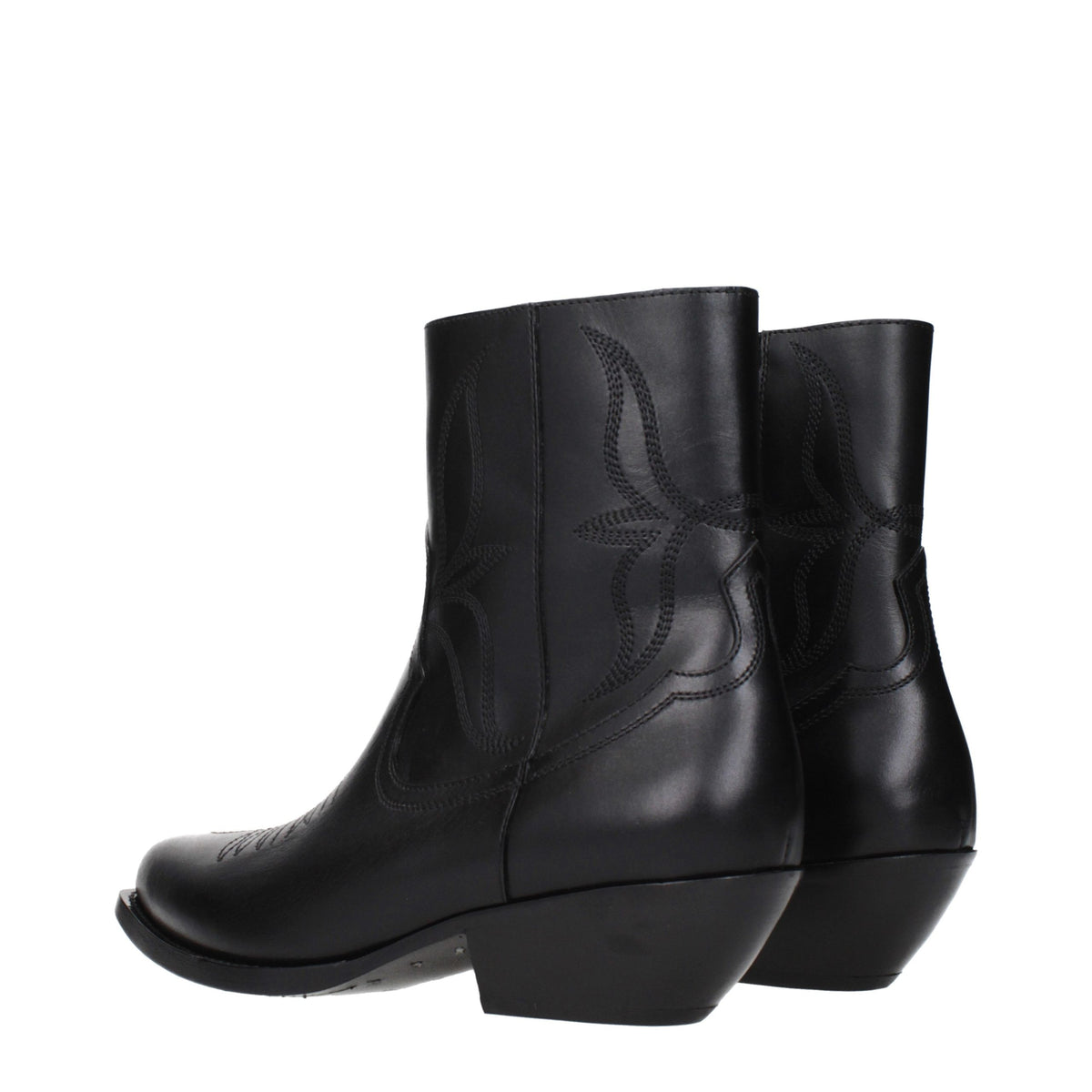Celine Black Leather Ankle Boots