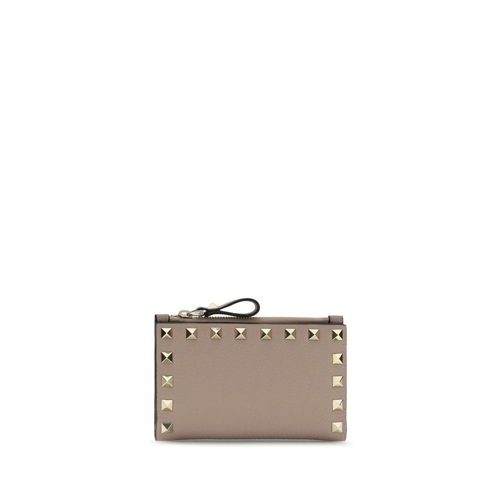 Valentino Garavani Beige Leather Wallet
