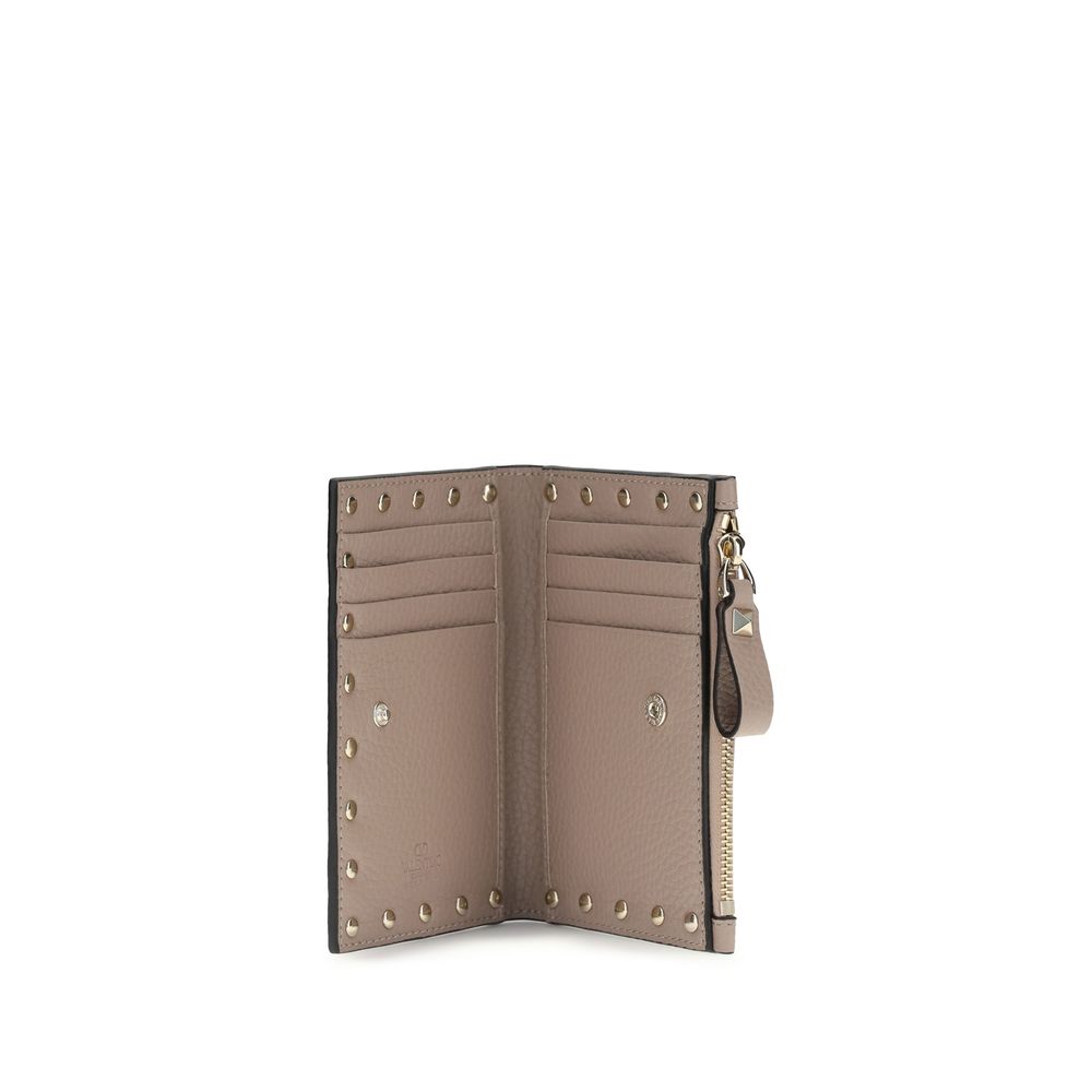 Valentino Garavani Beige Leather Wallet
