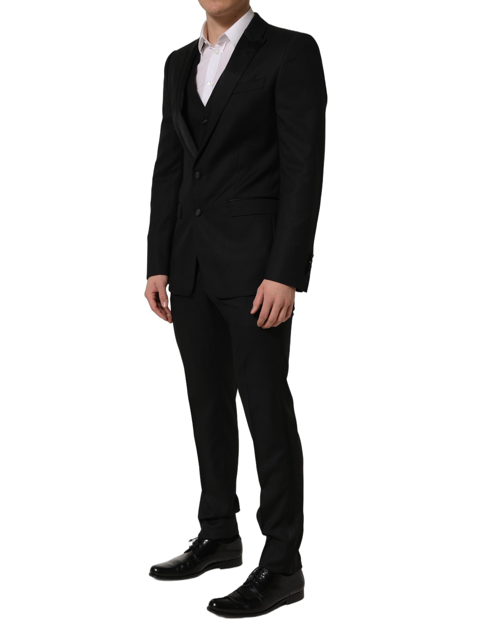 Dolce & Gabbana Dark Gray MARTINI Slim Fit Formal 3 Piece Suit
