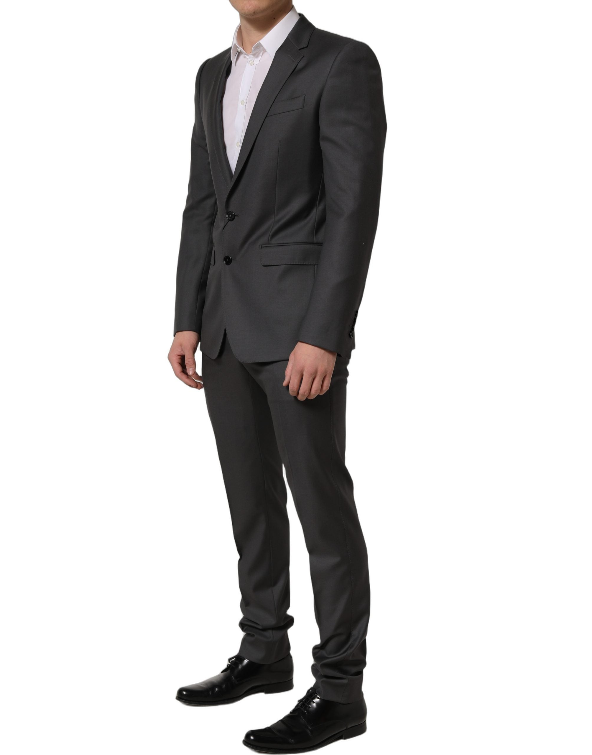 Dolce & Gabbana Gray MARTINI Slim Fit Formal 2Piece Men Suit