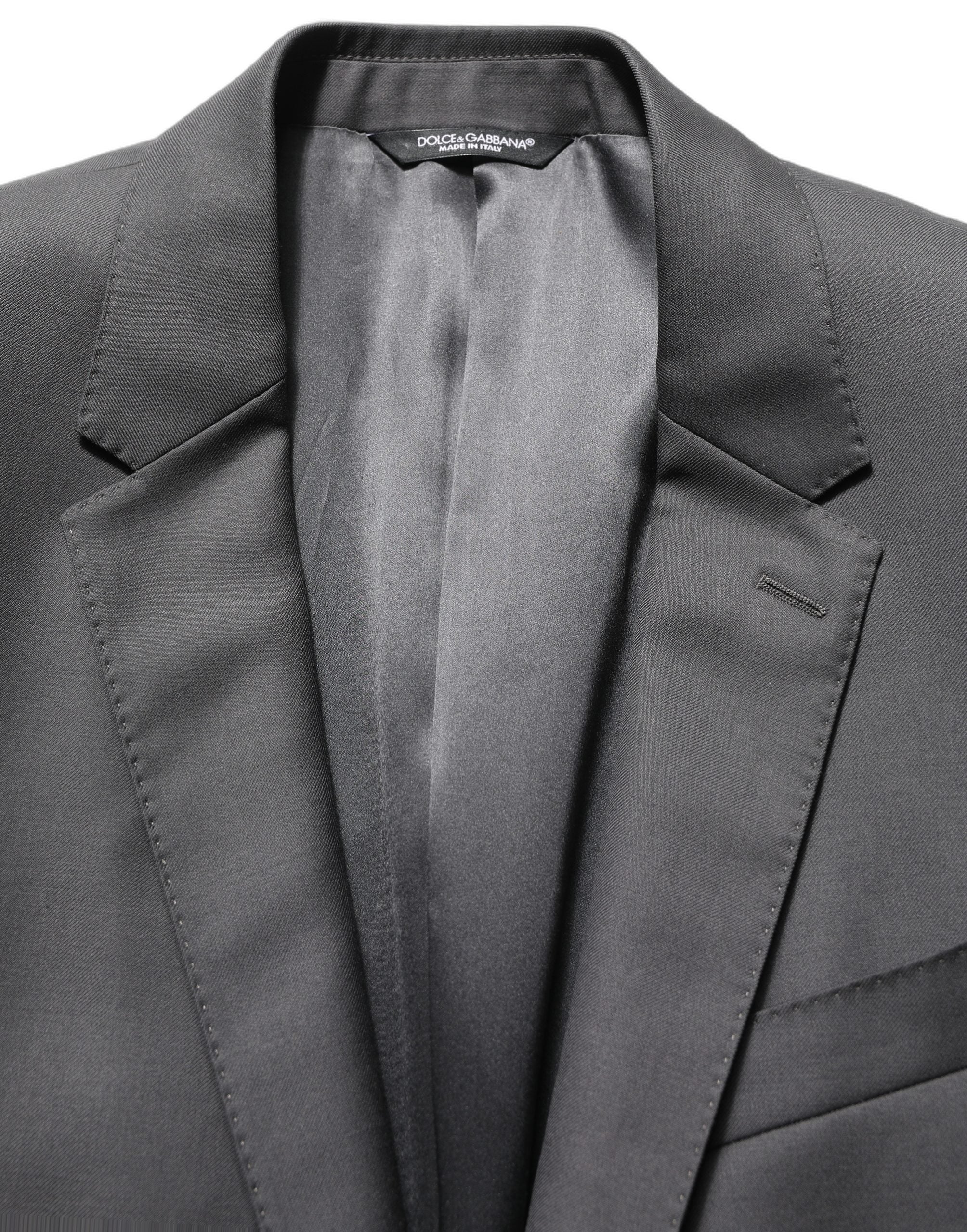 Dolce & Gabbana Gray MARTINI Slim Fit Formal 2Piece Men Suit