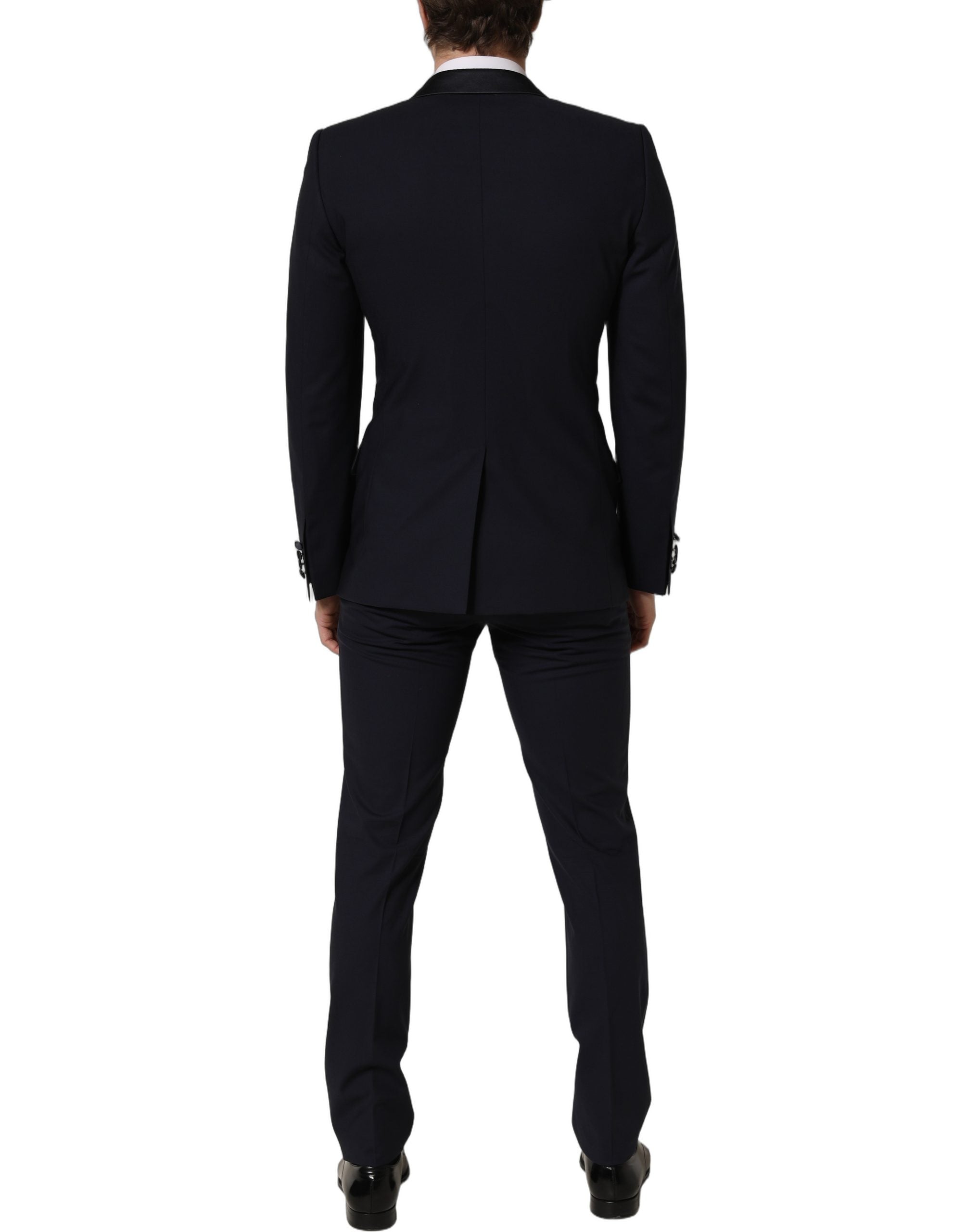 Pre-Owned Dolce & Gabbana Dark Blue Wool Slim Fit Formal 2 Piece Men Suit