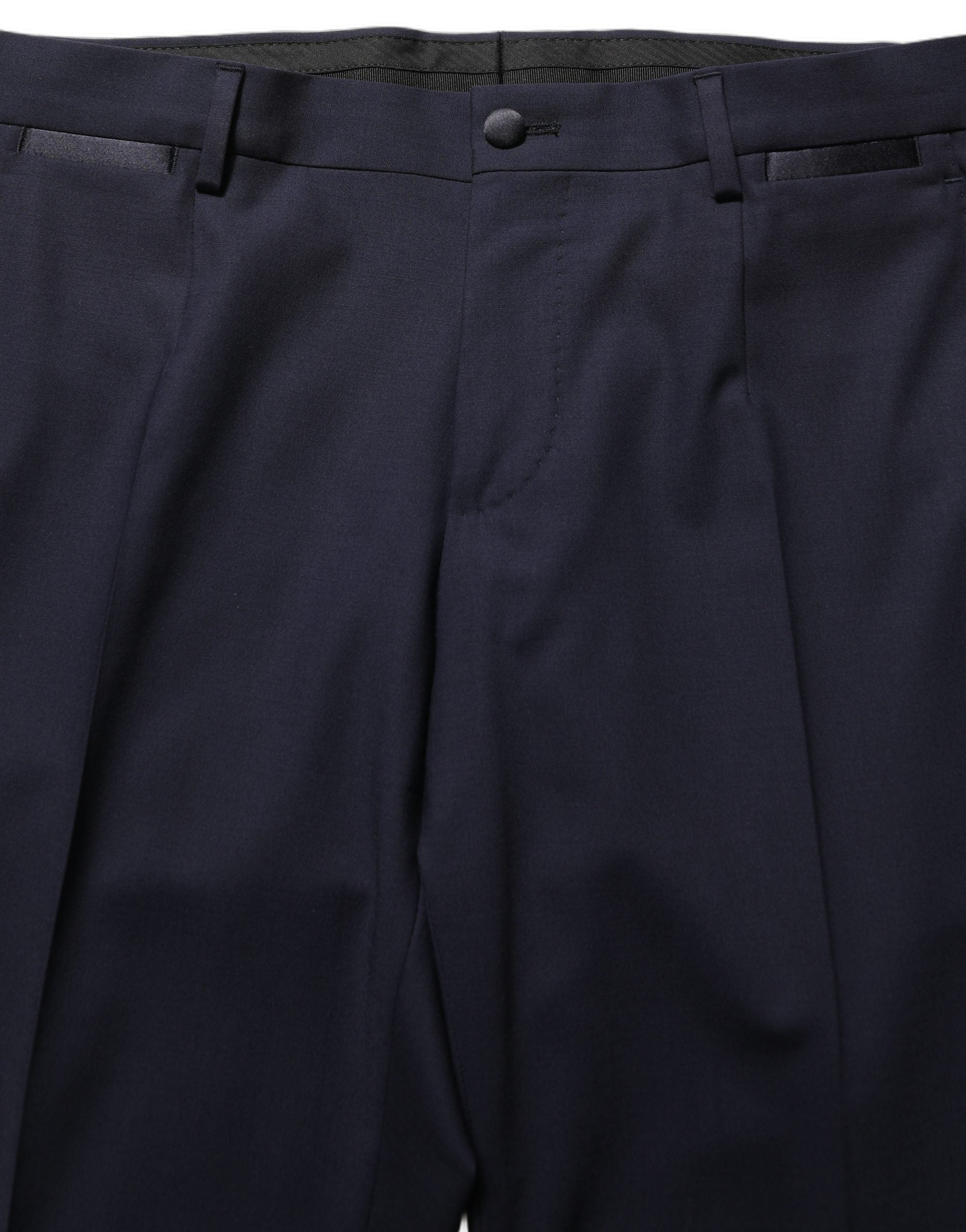 Pre-Owned Dolce & Gabbana Dark Blue Wool Slim Fit Formal 2 Piece Men Suit