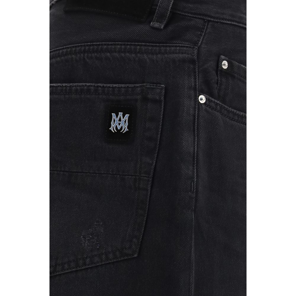 New Amiri Black Cotton Jeans Denim