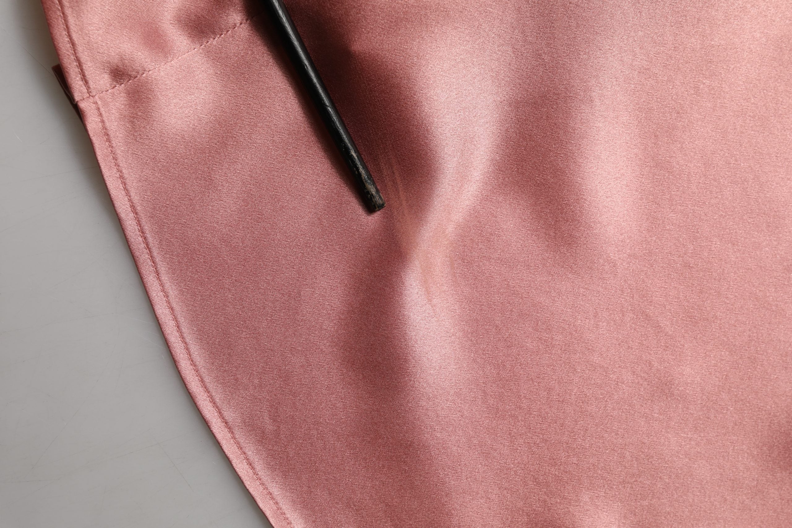 Dolce & Gabbana Pink Satin Silk V-neck Long Sleeves Blouse Top
