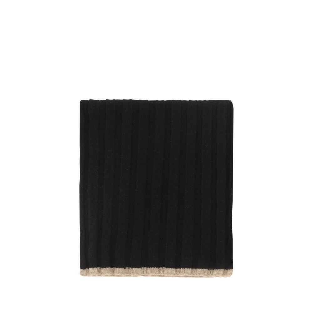 Brunello Cucinelli Black Cashmere Scarf