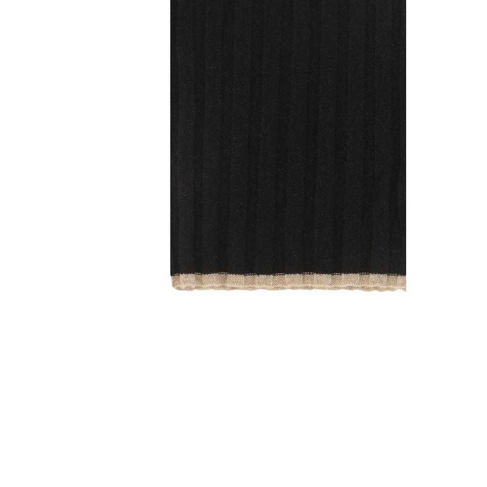 New Brunello Cucinelli Black Cashmere Scarf