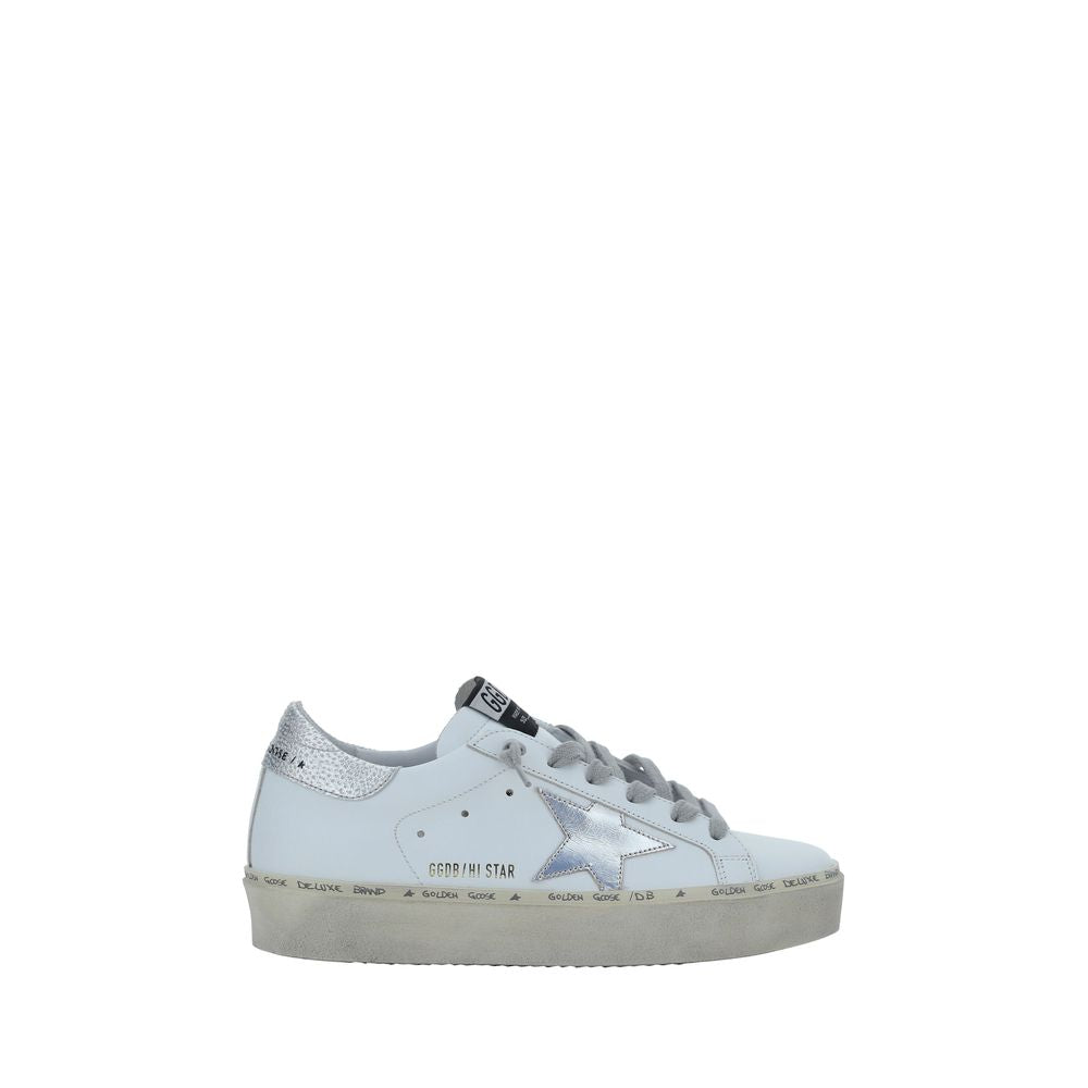 Golden Goose White Leather Low Top Sneakers