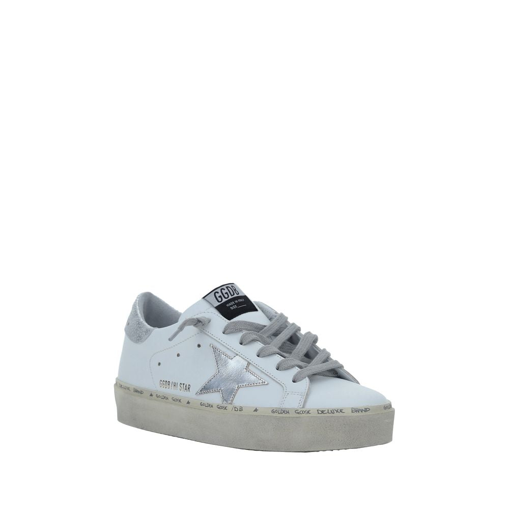 Golden Goose White Leather Low Top Sneakers