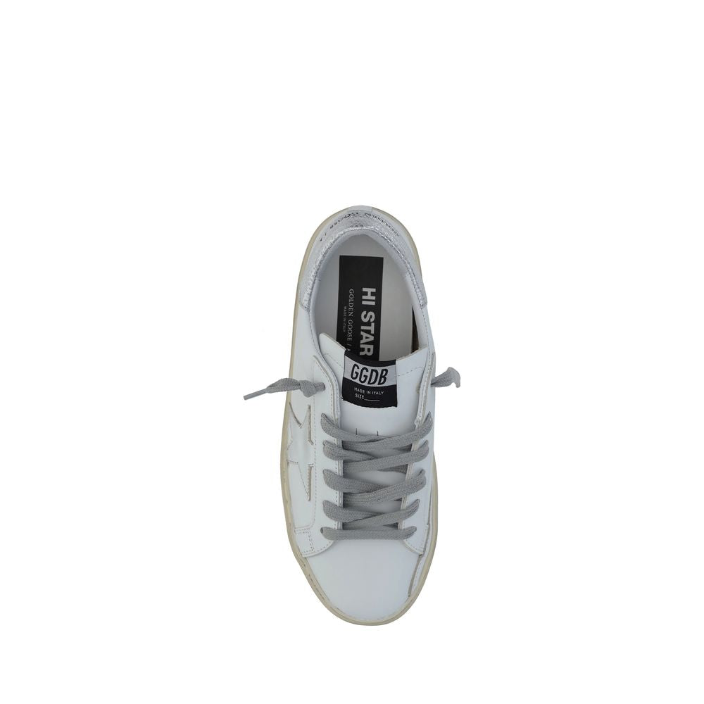 Golden Goose White Leather Low Top Sneakers