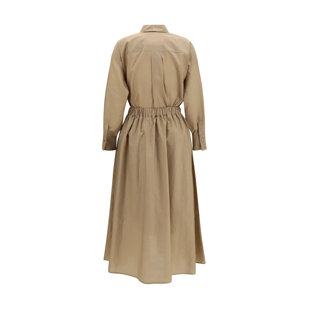 Brunello Cucinelli Beige Cotton Casual Dress