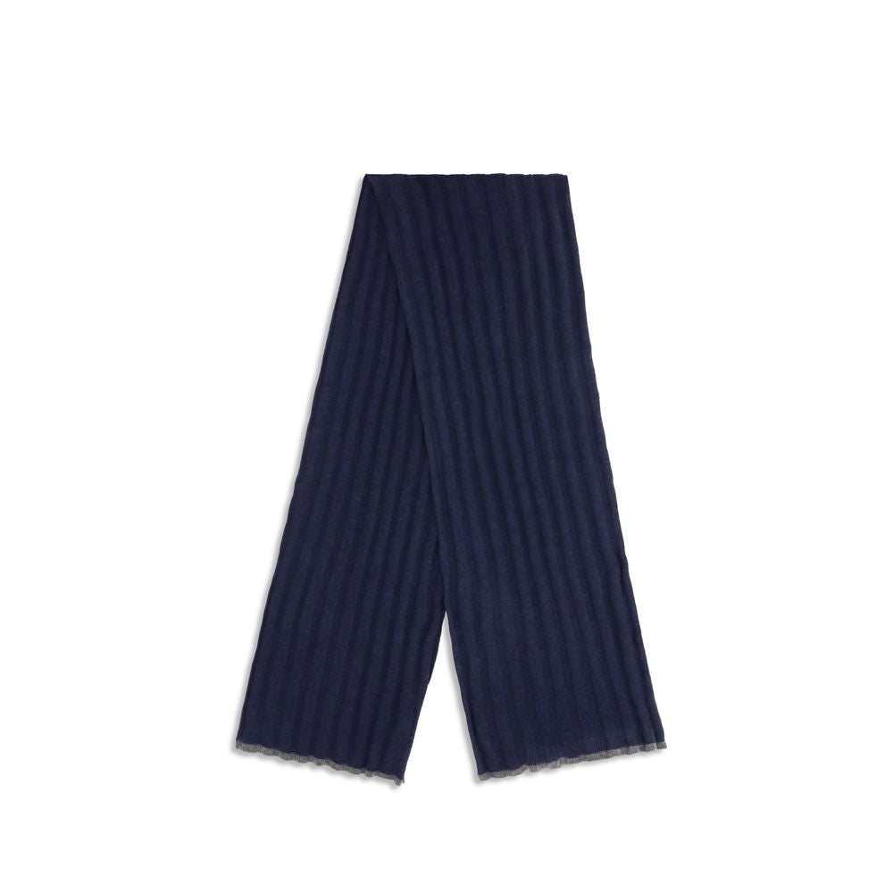 Brunello Cucinelli Blue Cashmere Foulard
