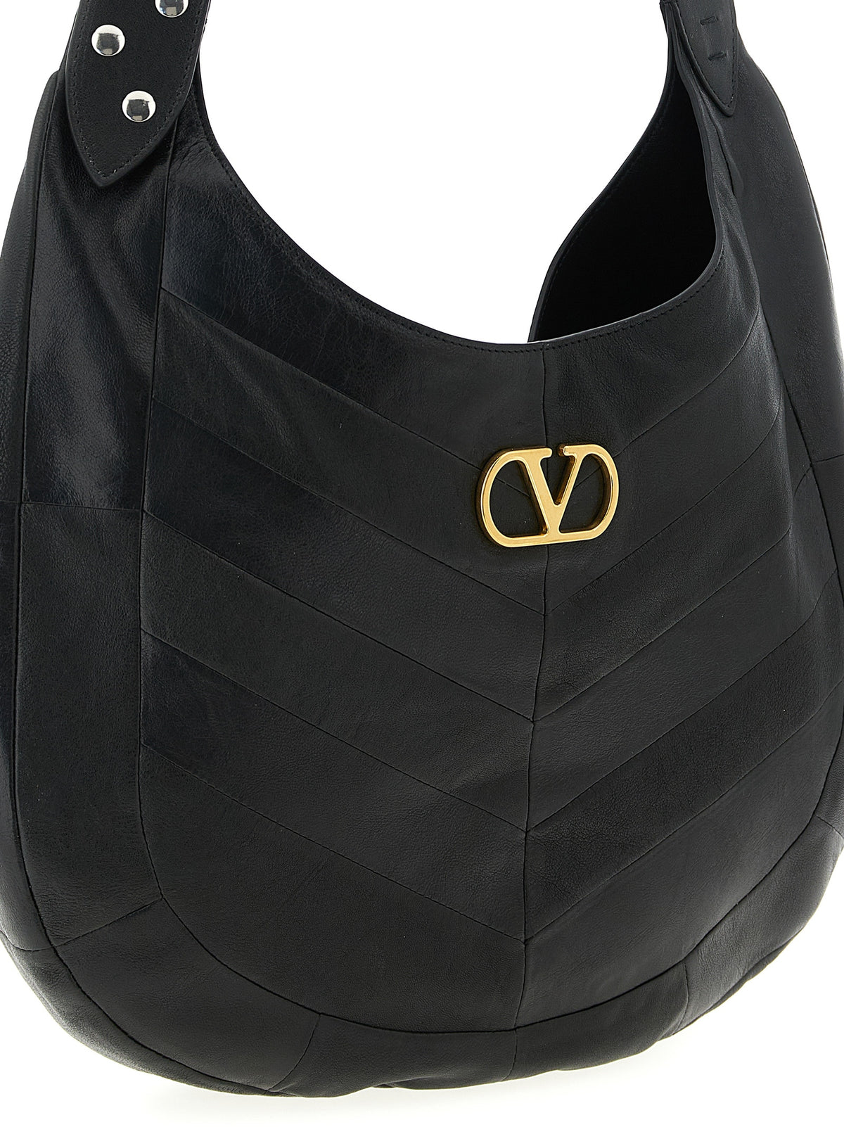 Valentino Garavani Black Leather Shoulder Bag