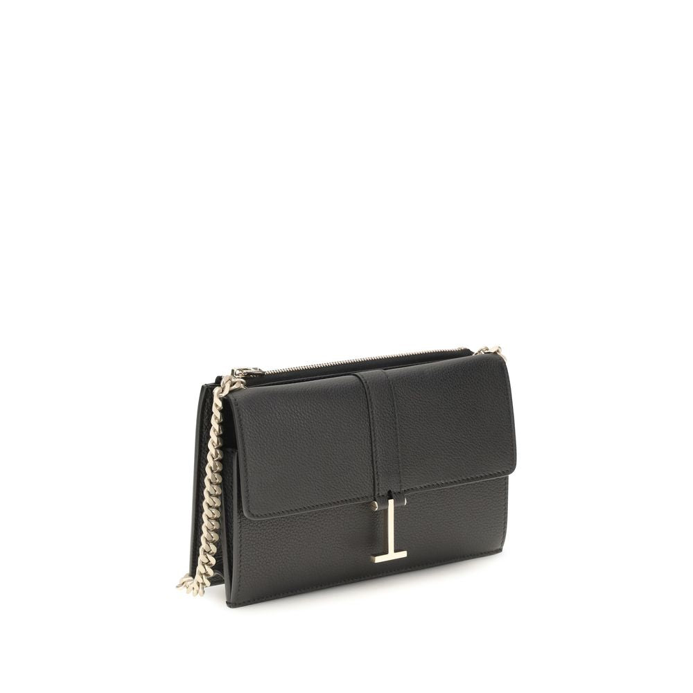 Tom Ford Black Leather Shoulder Bag